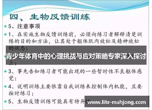 青少年体育中的心理挑战与应对策略专家深入探讨